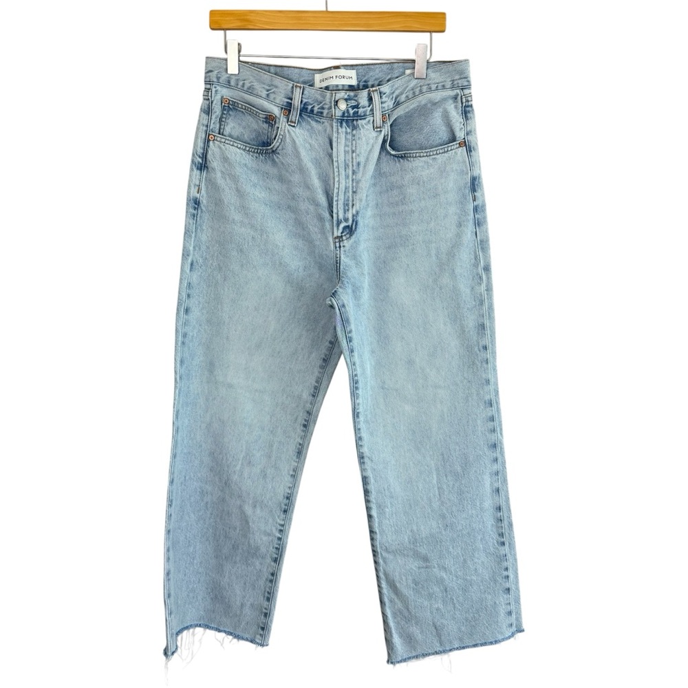 Aritzia Denim Forum Farrah Hi-Rise Wide Leg Jeans Size 30 Light Wash